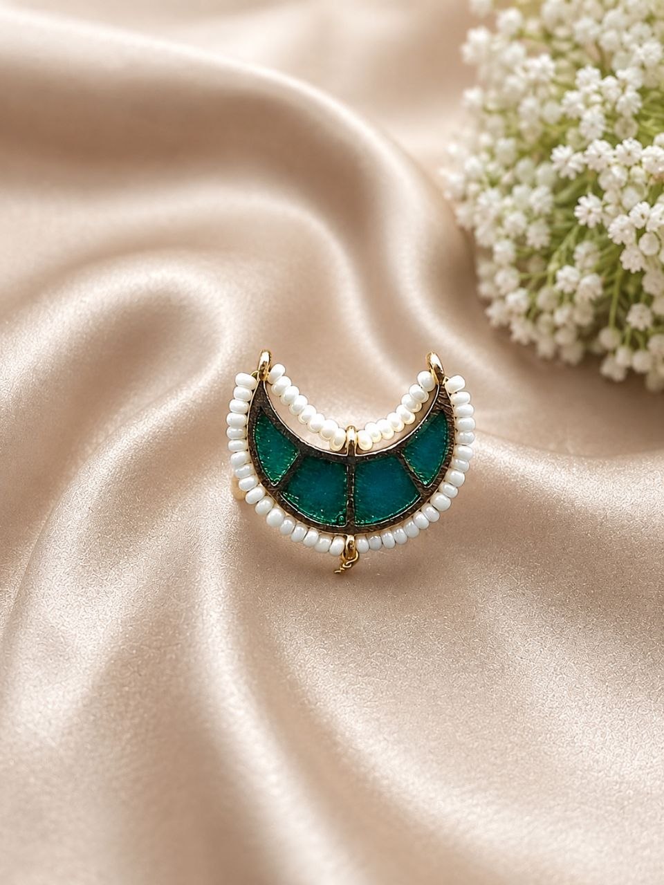 Meenakari Moon Ring Elegant Stunning Traditional Design for Graceful Women 12 Meenakari Moon Ring stylish brass jewelry design