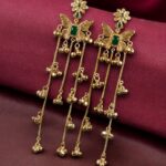 Bulk 138 Elegant Butterfly Kashmiri Jhumka Earrings with Stunning Traditional Jewelry - "Green"