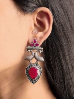 Elegant Antique Peacock Earring for Women Traditional Oxidized Jewelry