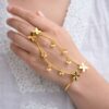 Elegant Golden Butterfly Hathphool for Stunning Ethnic Hand Jewelry 4 Elegant golden butterfly hathphool brass traditional hand jewelry for women