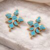 Gold-Plated Enamel Earring stylish brass jewelry design