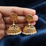 Traditional Golden Jhumka Elegant Stunning Design for Graceful Ethnic Style - "Black"