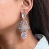 Stunning Silver Flower Dangler with Elegant Ethnic Appeal 15 Elegant Silver Flower Dangler with detailed floral design