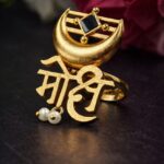 Bulk 18 Gold Plated Moksh Ring Stunning Elegant Design for Graceful Traditional Look - Black