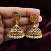 Traditional Golden Jhumka stylish brass jewelry design