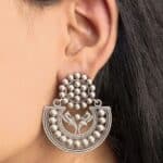 Elegant Silver Chand Bali Earrings for Ethnic Beauty and Style