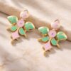 Gold-Plated Enamel Earring stylish brass jewelry design