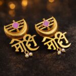Gold Plated Moksh Earrings Elegant Stunning Traditional Jewelry for Women - ''BabyPink''