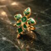 Goldplated Enamel Ring Elegant Premium Design for Stylish Traditional and Modern Wear 13 Goldplated Enamel Ring stylish brass jewelry design