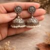 Silver Lotus Jhumka Elegant Dazzling Traditional Earrings for Graceful Women 13 Silver Lotus Jhumka stylish brass jewelry design