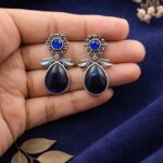 Drop Earring Studs Elegant Jewelry for Glamorous Everyday and Party Wear - Blue