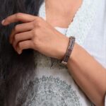 Bulk 82 Elegant Antique Silver Bangle with Beautiful Design for Women - "Red"