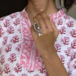 Oxidized Peacock Ring with Beautiful Vintage Silver Look