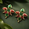 Gold-Plated Enamel Earring stylish brass jewelry design