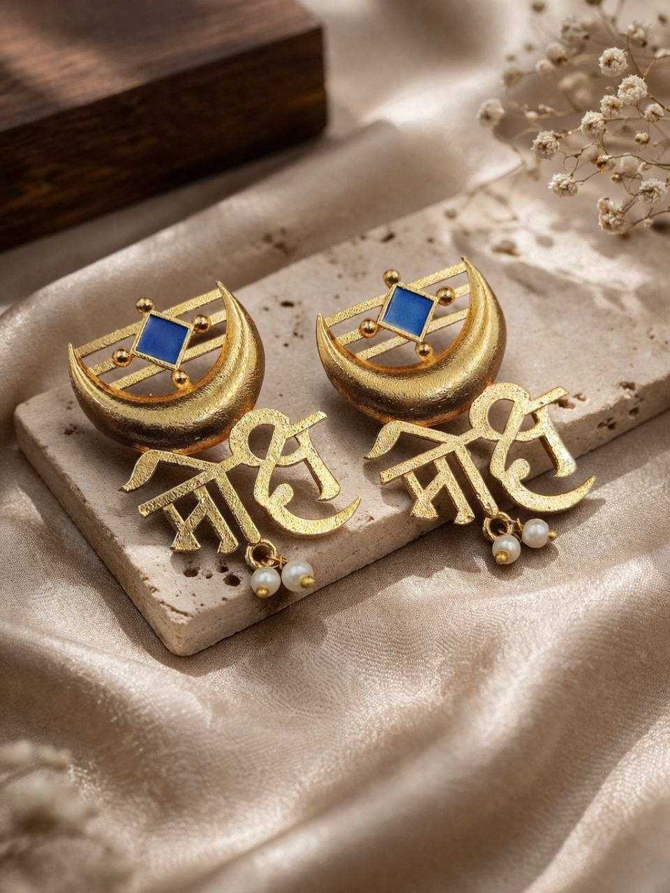 Gold Plated Moksh Earrings Elegant Stunning Traditional Jewelry for Women 5 Gold Plated Moksh Earrings stylish brass jewelry design