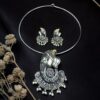 Lord Ganesha Hasli Stunning Two Tone Necklace for Graceful Festive Look 14 Lord Ganesha Hasli stylish brass jewelry design
