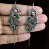 Graceful Ethnic Peacock Earcuff with Exquisite Traditional Detailing 14 Ethnic Peacock Earcuff brass traditional ear jewelry for festive occasions