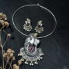 Lord Ganesha Hasli Stunning Two Tone Necklace for Graceful Festive Look 15 Lord Ganesha Hasli stylish brass jewelry design