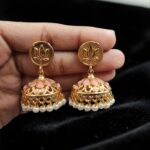 Traditional Golden Jhumka Elegant Stunning Design for Graceful Ethnic Style - ''BabyPink''