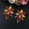 Handmade Floral Earring stylish brass jewelry design