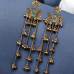 Bulk 146 Elegant Butterfly Kashmiri Jhumka Earrings with Stunning Traditional Jewelry - "Aqua"