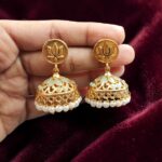 Traditional Golden Jhumka Elegant Stunning Design for Graceful Ethnic Style - "MInt"