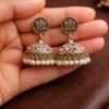 Silver Lotus Jhumka Elegant Dazzling Traditional Earrings for Graceful Women 17 Silver Lotus Jhumka stylish brass jewelry design