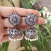 Stone Jhumka Earring stylish brass jewelry design