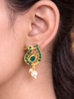 Gold Plated Duck Studs stylish brass jewelry design