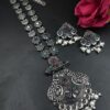 Oxidized Necklace Set stylish brass jewelry design