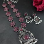 Floral Art Peacock Necklace Gorgeous Premium Ethnic Jewelry for Elegant Festive Look