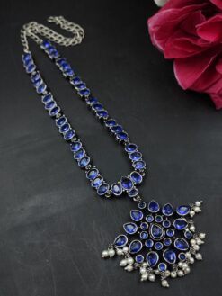 Designer Oxidized Necklace stylish brass jewelry design