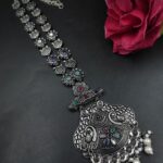Vintage Silver Look Necklace Antique Jewelry for Gorgeous Traditional Style - "Multi"