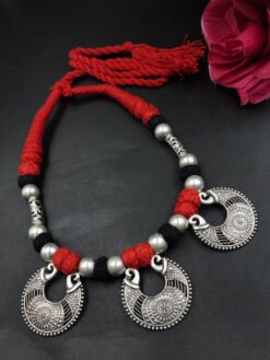 Oxidized Thread Necklace stylish brass jewelry design