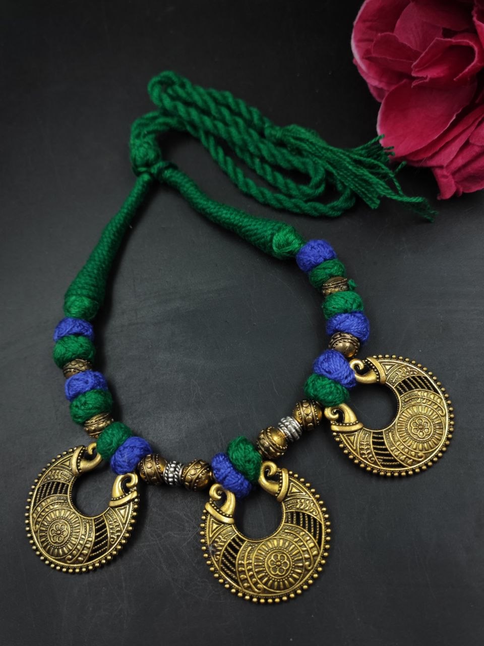 Gold Plated Thread Necklace Elegant Jewelry with Traditional and Modern Party Wear Appeal 1 Gold Plated Thread Necklace stylish brass jewelry design