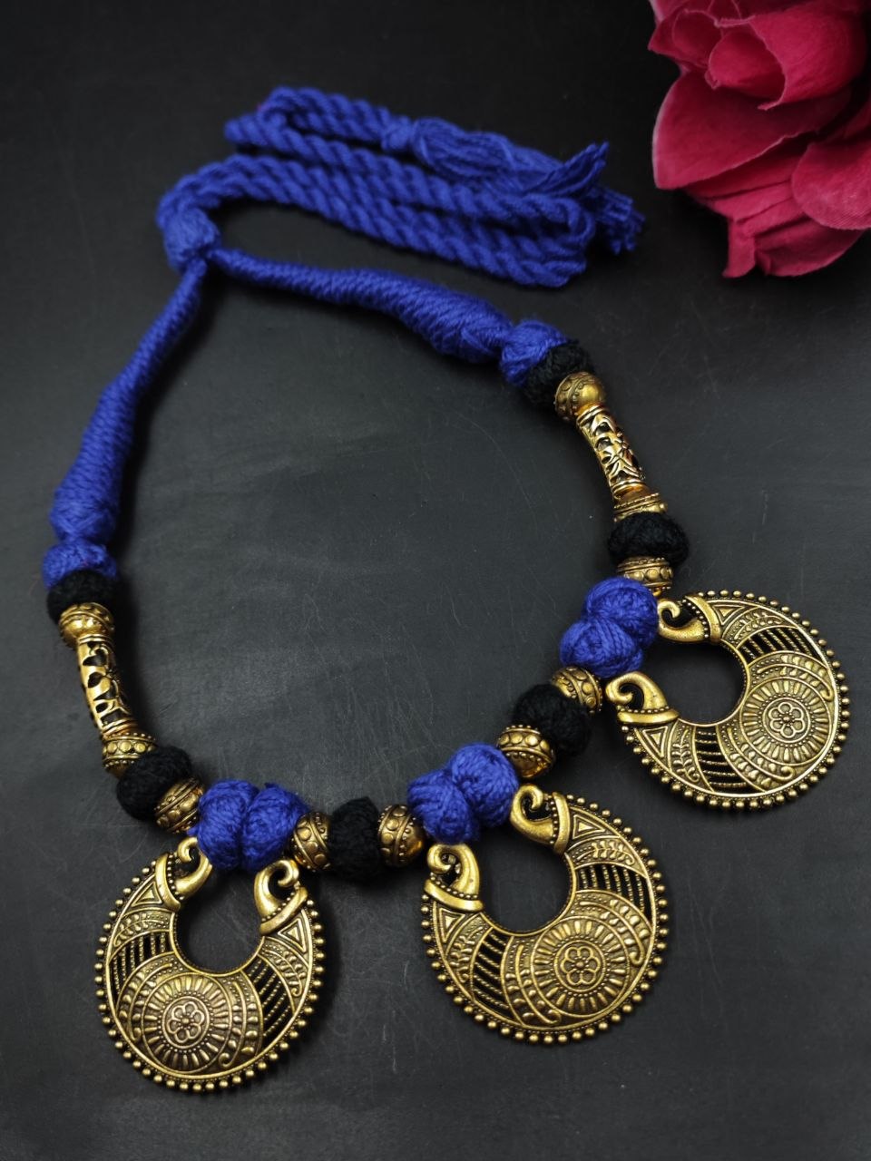 Gold Plated Thread Necklace Elegant Jewelry with Traditional and Modern Party Wear Appeal 2 Gold Plated Thread Necklace stylish brass jewelry design