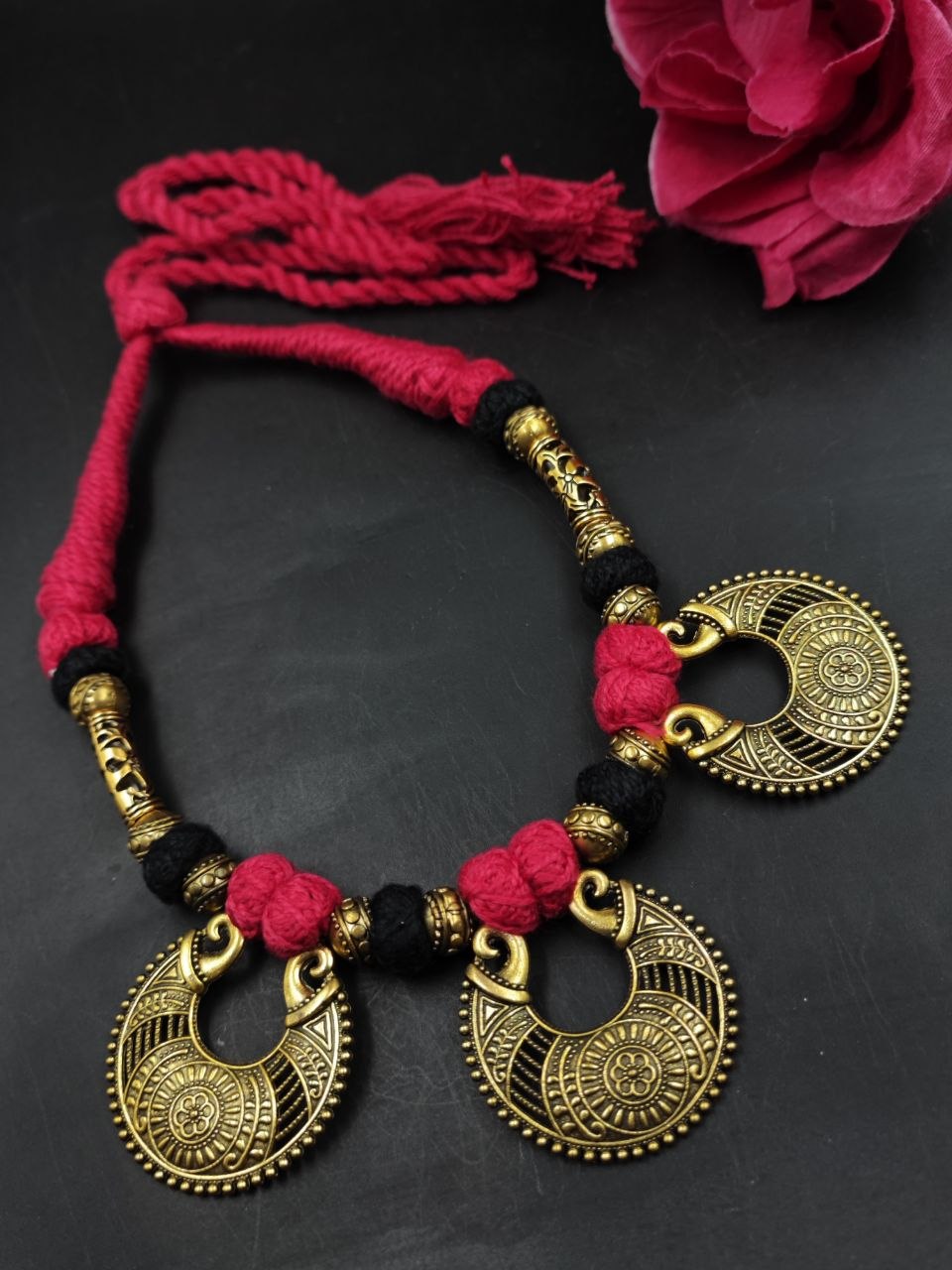Gold Plated Thread Necklace Elegant Jewelry with Traditional and Modern Party Wear Appeal 3 Gold Plated Thread Necklace stylish brass jewelry design