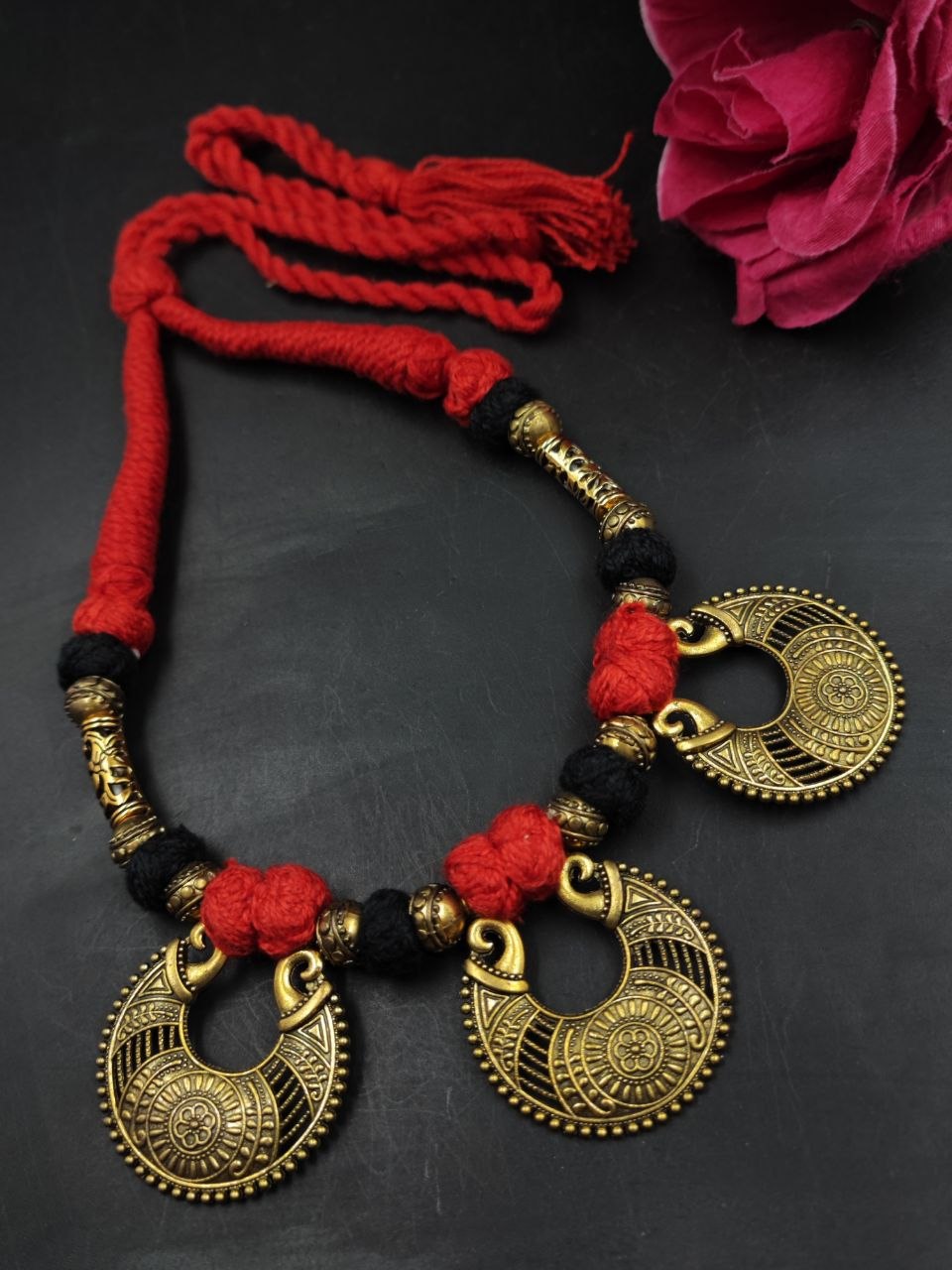 Gold Plated Thread Necklace Elegant Jewelry with Traditional and Modern Party Wear Appeal 4 Gold Plated Thread Necklace stylish brass jewelry design