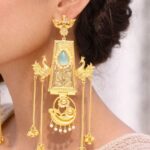 Traditional Kashmiri Earring Peacock Design With Elegant Pearl Work Detailing