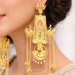 Traditional Kashmiri Earring Peacock Design With Elegant Pearl Work Detailing - "Baby Pink"