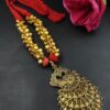 Peacock Thread Necklace stylish brass jewelry design