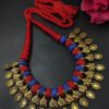 Gold Plated Thread Necklace stylish brass jewelry design