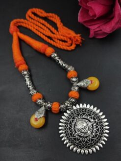 Ethnic Oxidized Necklace stylish brass jewelry design