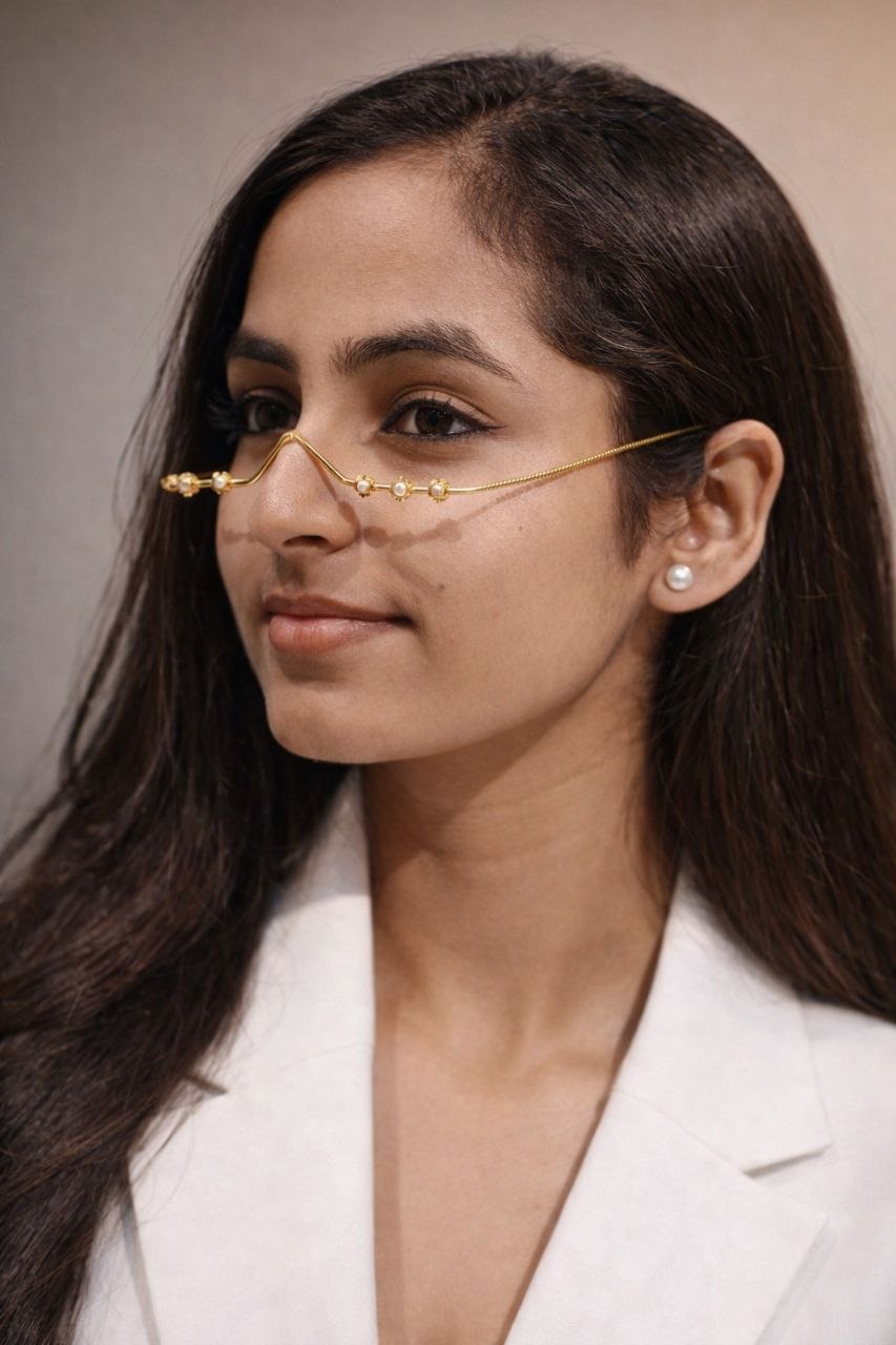 Floral Design Kashmiri Facelet Traditional Jewelry for Graceful Women 1 Floral Design Kashmiri Facelet stylish brass jewelry design