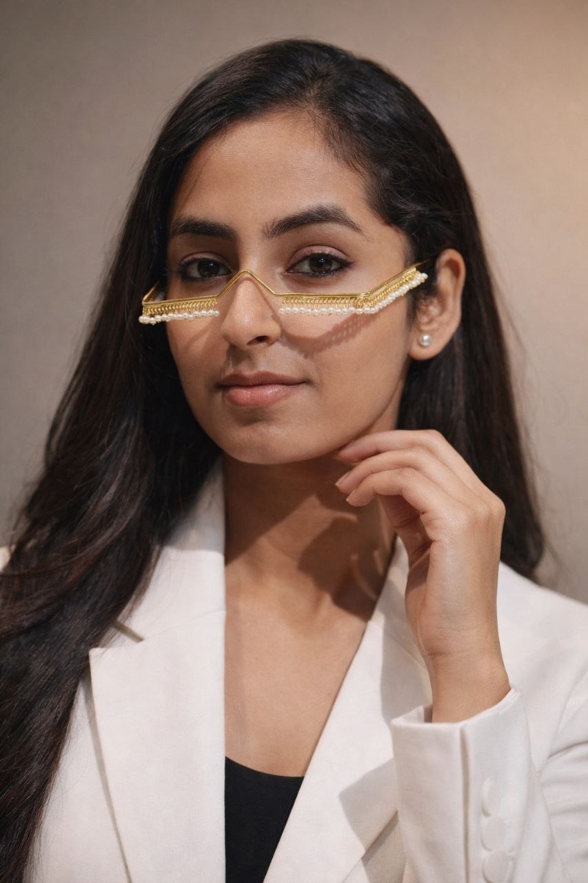 Gold Plated Kashmiri Facelets Gorgeous Traditional Jewelry for Pearl Work Detailing 3 Gold Plated Kashmiri Facelets stylish brass jewelry design