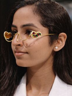 Peacock Kashmiri Facelets stylish brass jewelry design