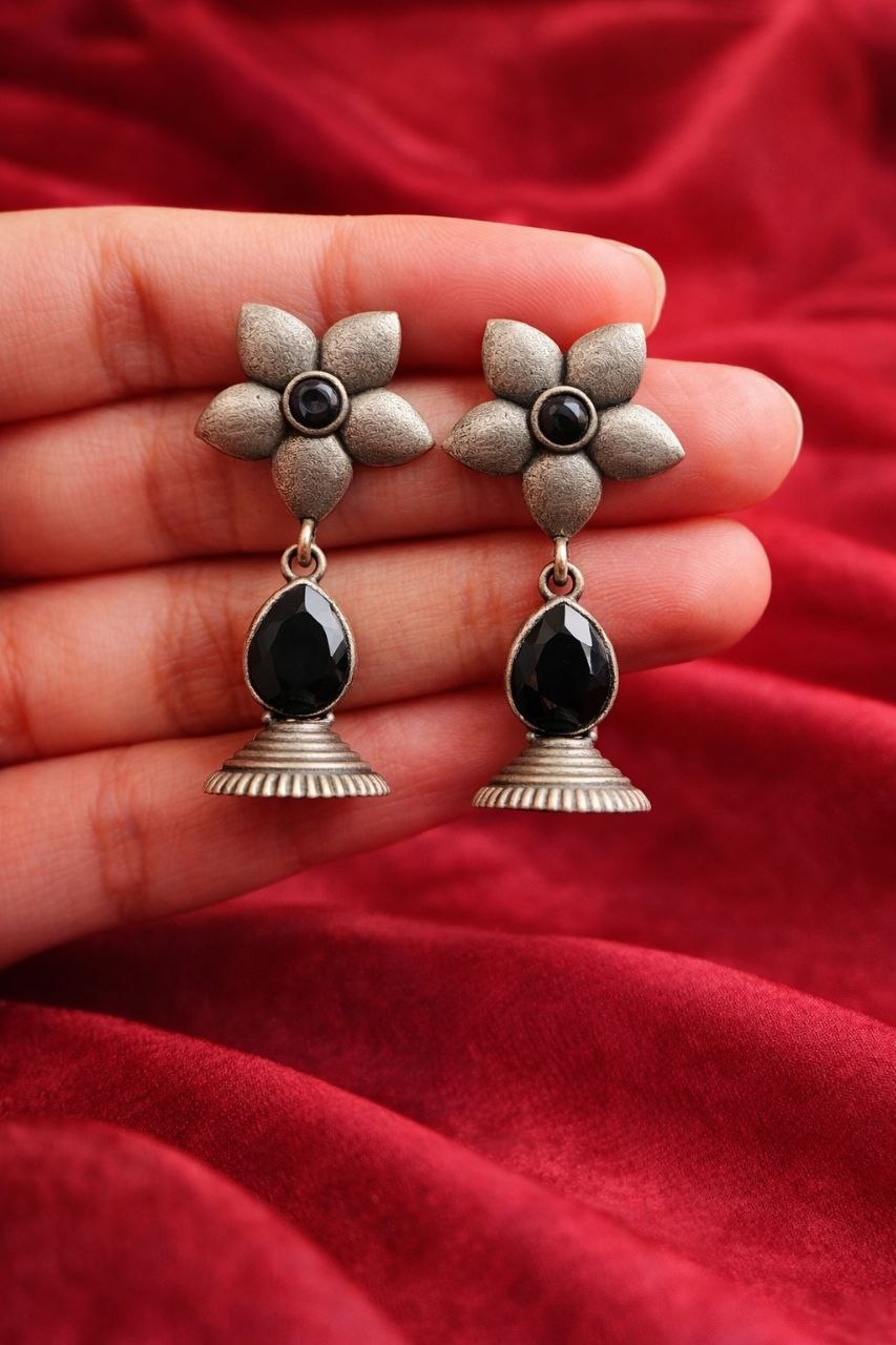 Oxidized Floral Art Earring Elegant Traditional Jewelry for Gorgeous Ethnic Style 7 Oxidized Floral Art Earring stylish brass jewelry design