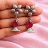 Oxidized Floral Art Earring Elegant Traditional Jewelry for Gorgeous Ethnic Style 13 Oxidized Floral Art Earring stylish brass jewelry design