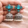 Silver Drop Jhumka stylish brass jewelry design