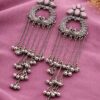 Silver Kashmiri Earring stylish brass jewelry design